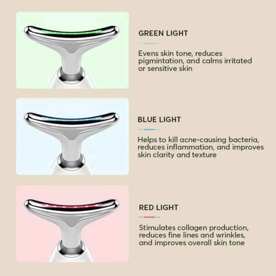 Face and Neck Massager 3 Colors EMS Beauty Device Lifting Tighten Facial Massagers Wrinkle Remover Reduce Double Chin Devices for Woman